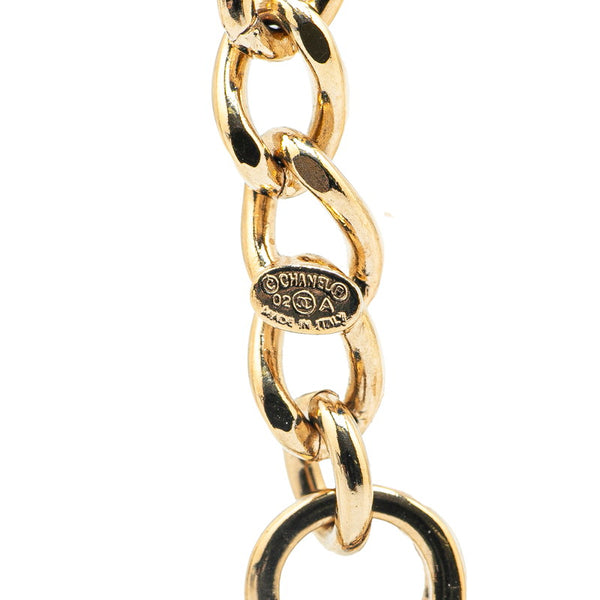 シャネル ココマーク ロゴ ネックレス ゴールド メッキ レディース CHANEL 【中古】