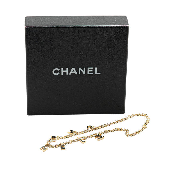 シャネル ココマーク ロゴ ネックレス ゴールド メッキ レディース CHANEL 【中古】
