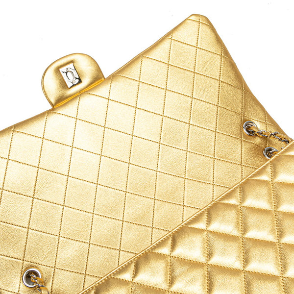 シャネル マトラッセ40 ココマーク チェーン ショルダーバッグ ゴールド ラムスキン レディース CHANEL 【中古】