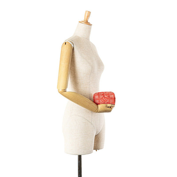 シャネル ニュートラベルライン ポーチ コインケース レッド キャンバス レディース CHANEL 【中古】