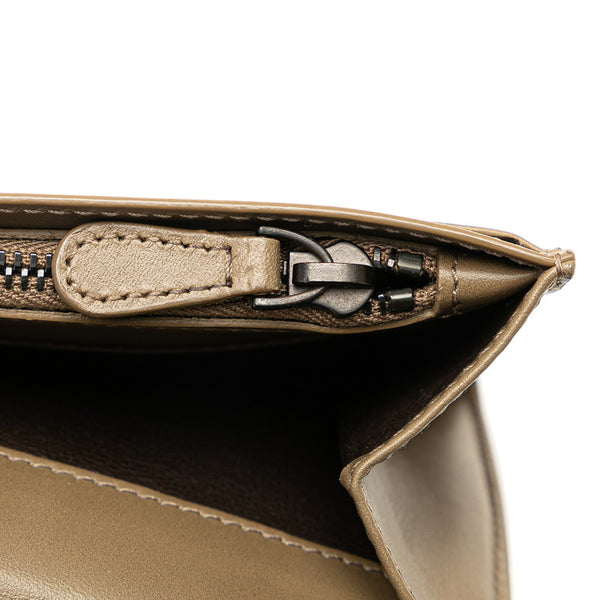 ボッテガヴェネタ イントレチャート 長財布 ブラウン レザー レディース BOTTEGAVENETA 【中古】