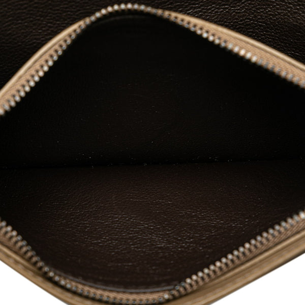 ボッテガヴェネタ イントレチャート 長財布 ブラウン レザー レディース BOTTEGAVENETA 【中古】