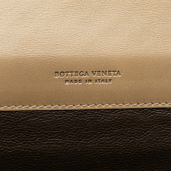 ボッテガヴェネタ イントレチャート 長財布 ブラウン レザー レディース BOTTEGAVENETA 【中古】