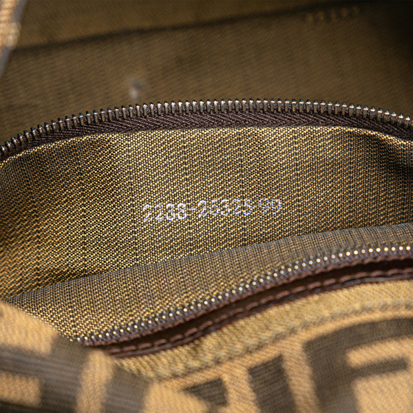 フェンディ ズッカ マンマバケット ワンショルダーバッグ ハンドバッグ 26325 ブラウン  キャンバス レザー レディース FENDI 【中古】
