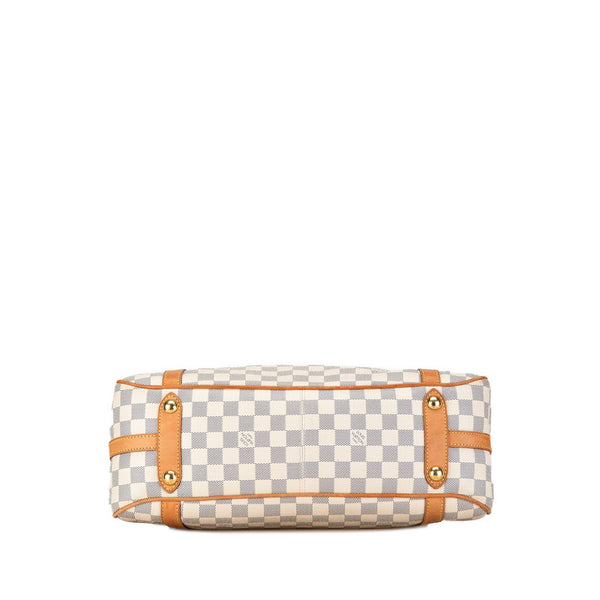 ルイ ヴィトン ダミエ アズール ストレーザPM ハンドバッグ トートバッグ N42220 ホワイト アイボリー PVC レザー レディース LOUIS VUITTON 【中古】