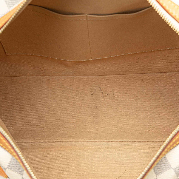 ルイ ヴィトン ダミエ アズール ストレーザPM ハンドバッグ トートバッグ N42220 ホワイト アイボリー PVC レザー レディース LOUIS VUITTON 【中古】