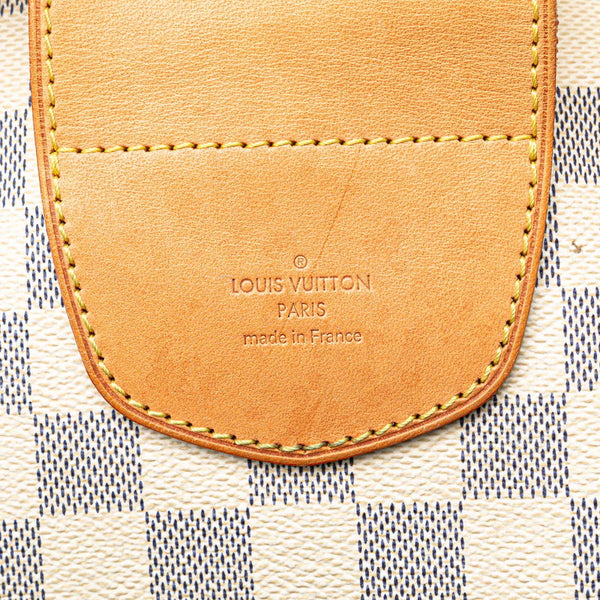 ルイ ヴィトン ダミエ アズール ストレーザPM ハンドバッグ トートバッグ N42220 ホワイト アイボリー PVC レザー レディース LOUIS VUITTON 【中古】