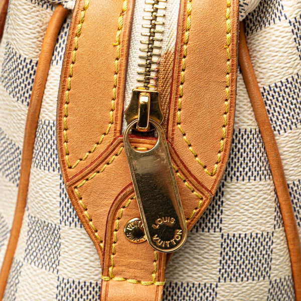 ルイ ヴィトン ダミエ アズール ストレーザPM ハンドバッグ トートバッグ N42220 ホワイト アイボリー PVC レザー レディース LOUIS VUITTON 【中古】