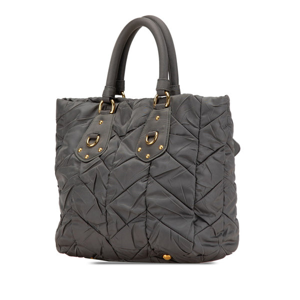 プラダ ショルダーバッグ ハンドバッグ 2WAY グレー ナイロン レディース PRADA 【中古】