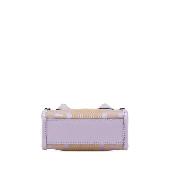 グッチ ジャンボGG ミニトートバッグ ショルダーバッグ 2WAY 671623 パープル ベージュ キャンバス レザー レディース GUCCI 【中古】