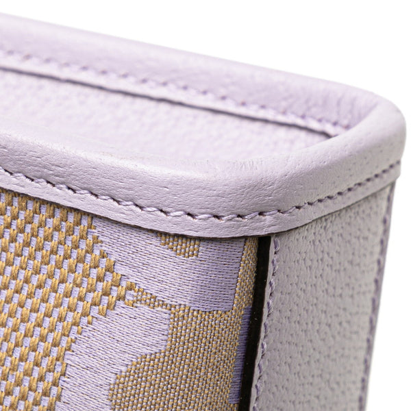 グッチ ジャンボGG ミニトートバッグ ショルダーバッグ 2WAY 671623 パープル ベージュ キャンバス レザー レディース GUCCI 【中古】