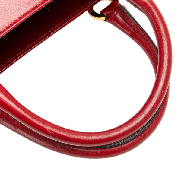 サルヴァトーレフェラガモ ガンチーニ ハンドバッグ ショルダーバッグ 2WAY AQ214279 レッド レザー レディース Salvatore Ferragamo 【中古】