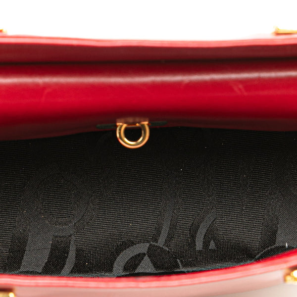 サルヴァトーレフェラガモ ガンチーニ ハンドバッグ ショルダーバッグ 2WAY AQ214279 レッド レザー レディース Salvatore Ferragamo 【中古】