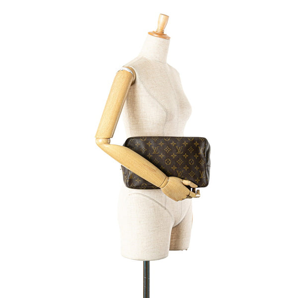 ルイ ヴィトン モノグラム トゥルーストワレット28 ポーチ セカンドバッグ M47522 ブラウン PVC レザー レディース LOUIS VUITTON 【中古】