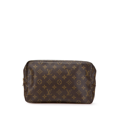 ルイ ヴィトン モノグラム トゥルーストワレット28 ポーチ セカンドバッグ M47522 ブラウン PVC レザー レディース LOUIS VUITTON 【中古】