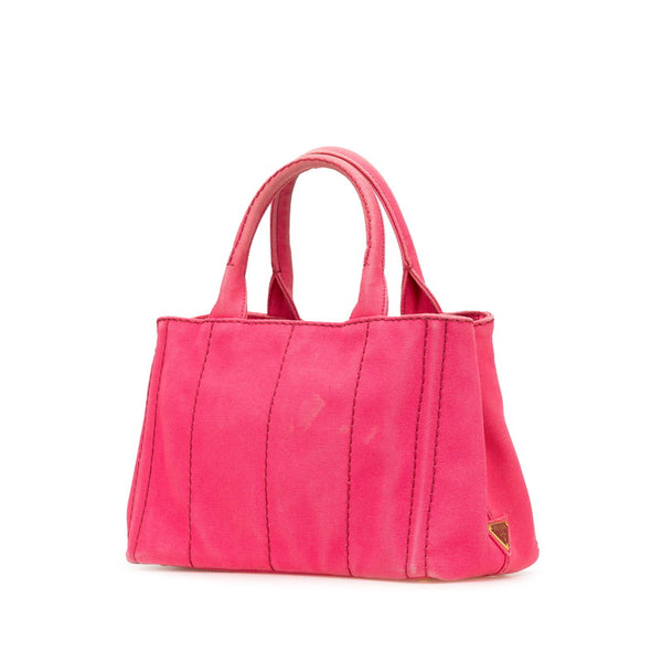 プラダ カナパ ハンドバッグ ショルダーバッグ 2WAY ピンク キャンバス レディース PRADA 【中古】