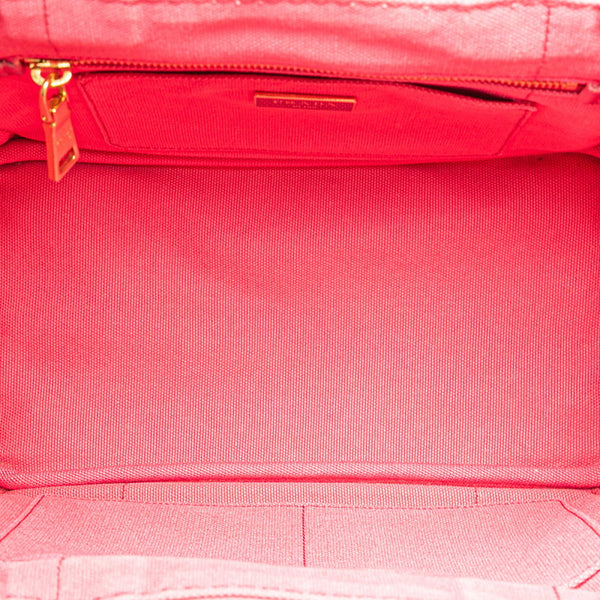 プラダ カナパ ハンドバッグ ショルダーバッグ 2WAY ピンク キャンバス レディース PRADA 【中古】