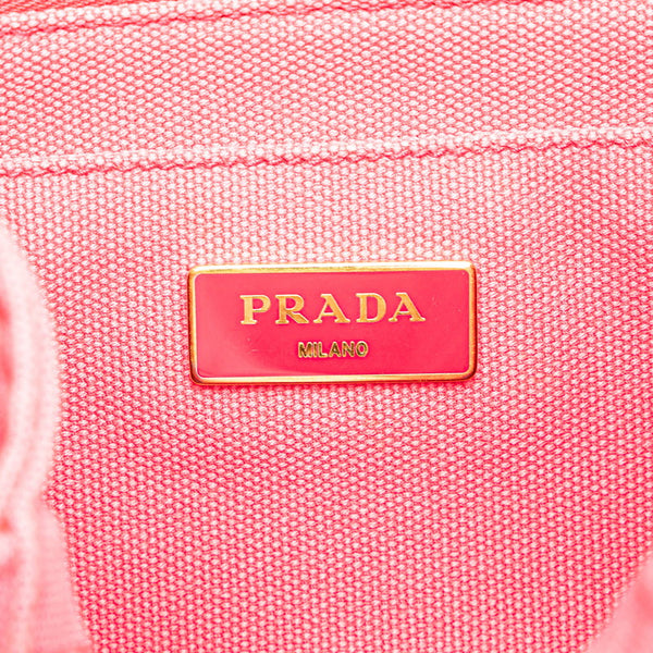プラダ カナパ ハンドバッグ ショルダーバッグ 2WAY ピンク キャンバス レディース PRADA 【中古】