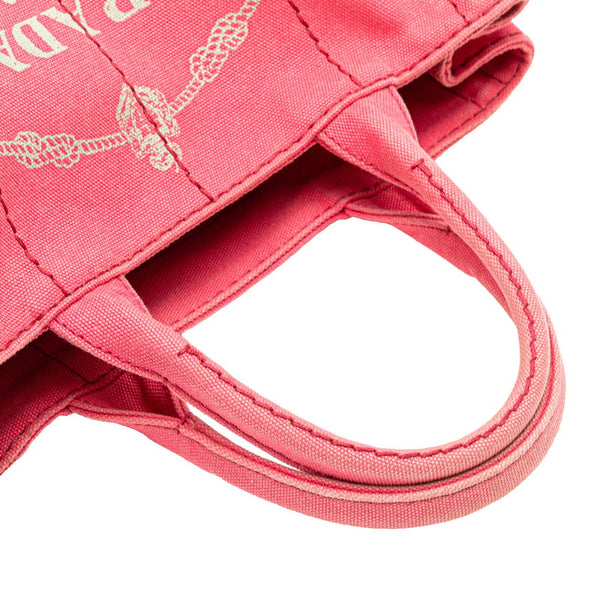 プラダ カナパ ハンドバッグ ショルダーバッグ 2WAY ピンク キャンバス レディース PRADA 【中古】