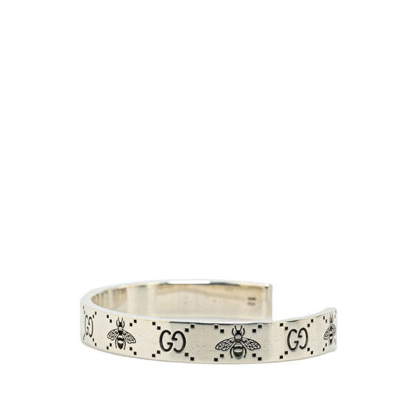 グッチ GGロゴ ビー 蜂 バングル ブレスレット ＃18 SV925 シルバー レディース GUCCI 【中古】