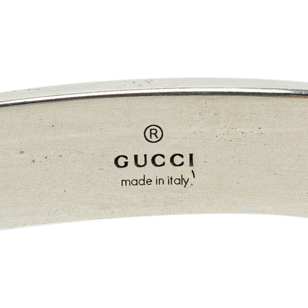 グッチ GGロゴ ビー 蜂 バングル ブレスレット ＃18 SV925 シルバー レディース GUCCI 【中古】