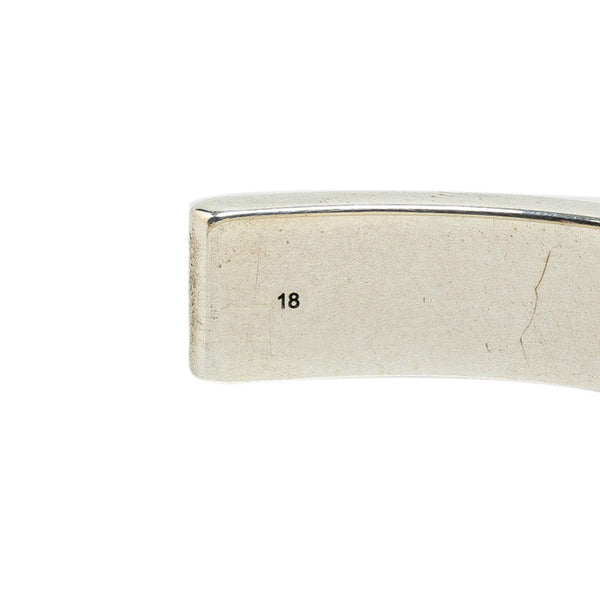 グッチ GGロゴ ビー 蜂 バングル ブレスレット ＃18 SV925 シルバー レディース GUCCI 【中古】