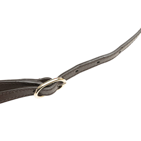 グッチ GGキャンバス シェリーライン ハンドバッグ ショルダーバッグ 2WAY 257341 ベージュ ブラウン キャンバス レザー レディース GUCCI 【中古】