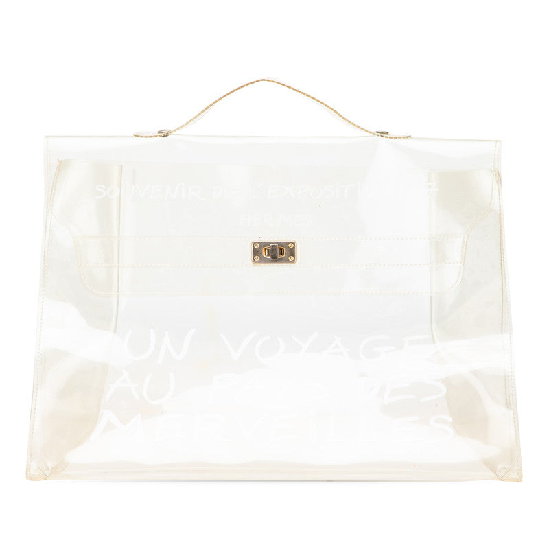 エルメス ビニールケリー 不思議の国 エルメスへの旅展 ハンドバッグ トートバッグ クリア ビニール レディース HERMES 【中古】