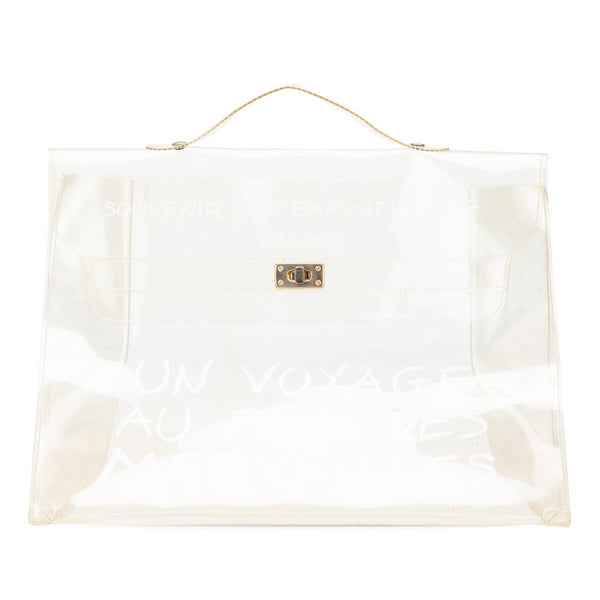 エルメス ビニールケリー 不思議の国 エルメスへの旅展 ハンドバッグ トートバッグ クリア ビニール レディース HERMES 【中古】