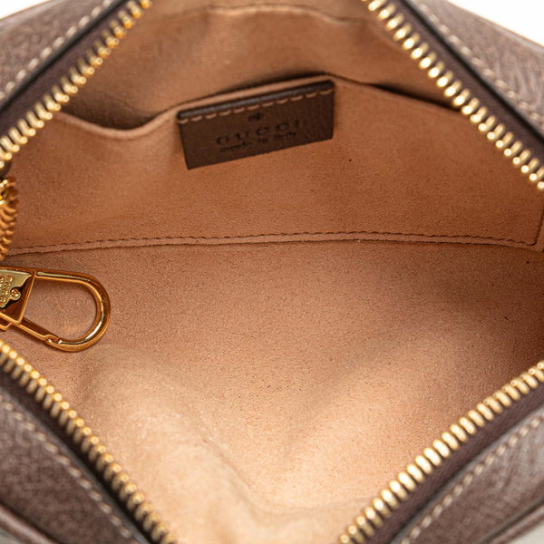 グッチ GGスプリーム シェリーライン オフィディア ショルダーバッグ 517350 ベージュ ブラウン PVC レザー レディース GUCCI 【中古】