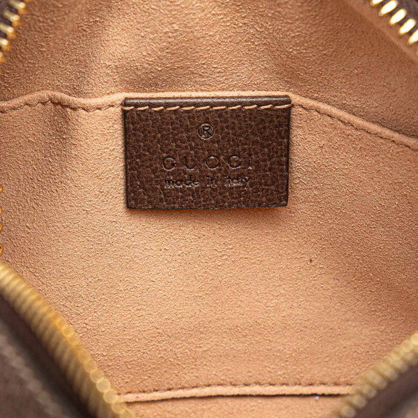 グッチ GGスプリーム シェリーライン オフィディア ショルダーバッグ 517350 ベージュ ブラウン PVC レザー レディース GUCCI 【中古】