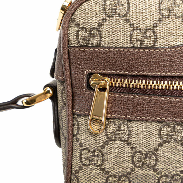 グッチ GGスプリーム シェリーライン オフィディア ショルダーバッグ 517350 ベージュ ブラウン PVC レザー レディース GUCCI 【中古】