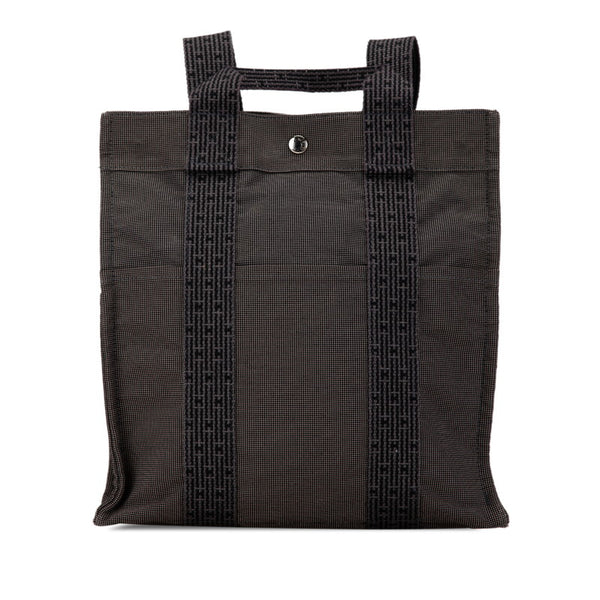 エルメス エールライン アドMM リュック バックパック グレー キャンバス レディース HERMES 【中古】