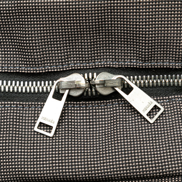 エルメス エールライン アドMM リュック バックパック グレー キャンバス レディース HERMES 【中古】