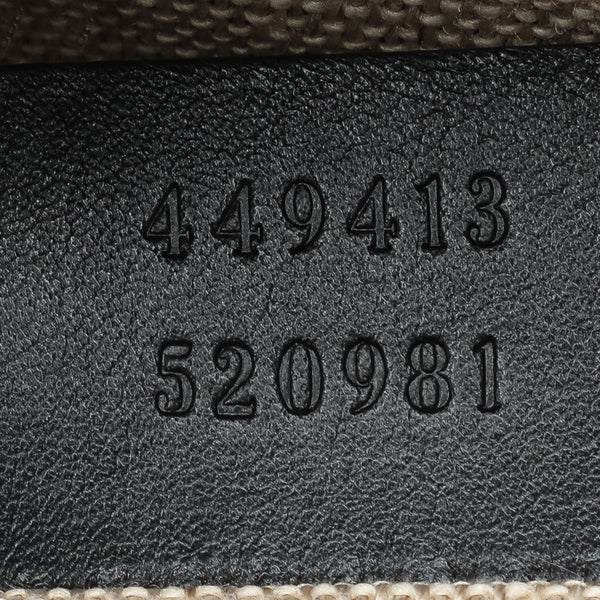 グッチ マイクログッチシマ ショルダーバッグ 449413  ブラック レザー レディース GUCCI 【中古】