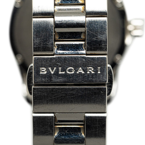 ブルガリ ソロテンポ 腕時計 ST30S クオーツ ブラック文字盤 ステンレススチール レディース BVLGARI 【中古】