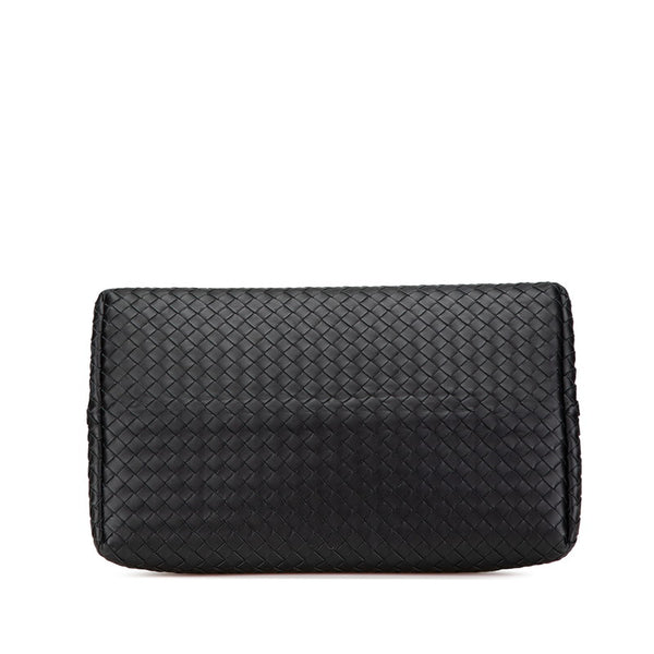ボッテガヴェネタ イントレチャート トートバッグ ハンドバッグ ブラック レザー レディース BOTTEGAVENETA 【中古】