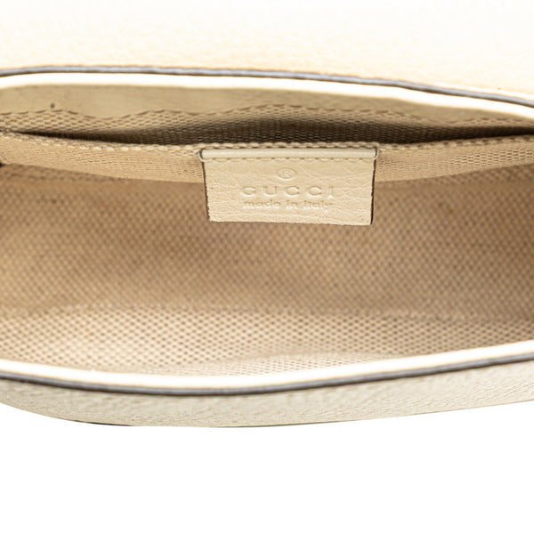 グッチ インターロッキングG ソーホー チェーン ショルダーバッグ 323190 ホワイト アイボリー レザー レディース GUCCI 【中古】