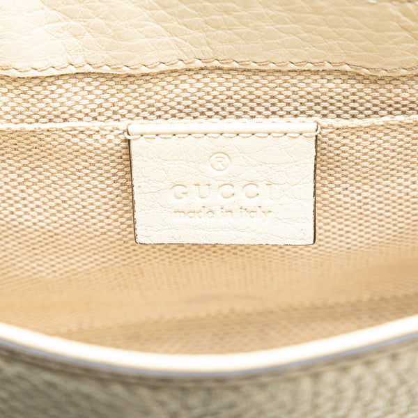 グッチ インターロッキングG ソーホー チェーン ショルダーバッグ 323190 ホワイト アイボリー レザー レディース GUCCI 【中古】