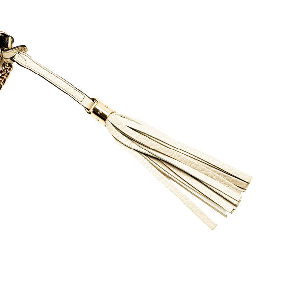 グッチ インターロッキングG ソーホー チェーン ショルダーバッグ 323190 ホワイト アイボリー レザー レディース GUCCI 【中古】