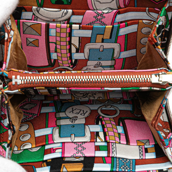 エルメス アザップ シルクイン コンパクト ラウンドファスナー 二つ折り財布 モカ ブラウン エバーカラー レディース HERMES 【中古】
