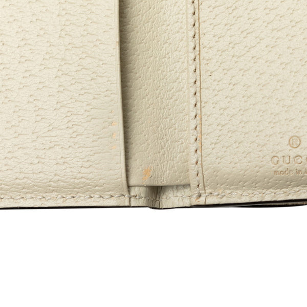グッチ GGスプリーム オフィディア 三つ折り財布 コンパクトウォレット 644334 ベージュ ホワイト PVC レザー レディース GUCCI 【中古】