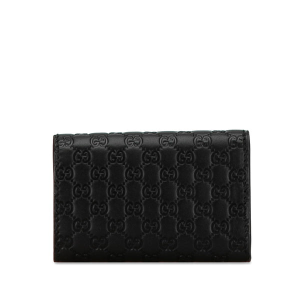 グッチ マイクログッチシマ キーケース 6連 150402 ブラック レザー メンズ GUCCI 【中古】