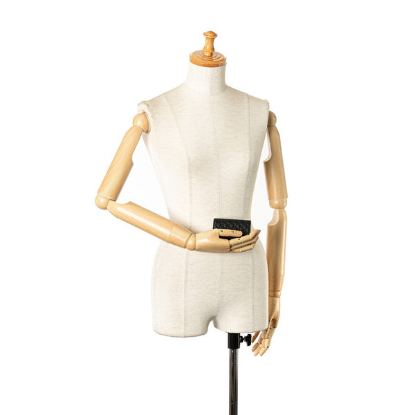 グッチ マイクログッチシマ キーケース 6連 150402 ブラック レザー メンズ GUCCI 【中古】