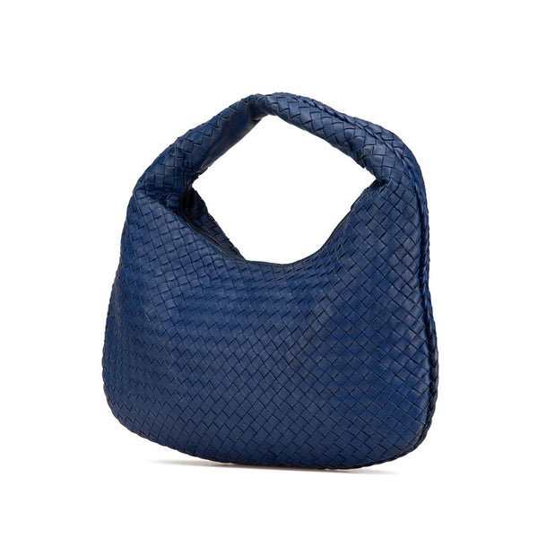 ボッテガヴェネタ イントレチャート ワンショルダーバッグ ブルー レザー レディース BOTTEGAVENETA 【中古】