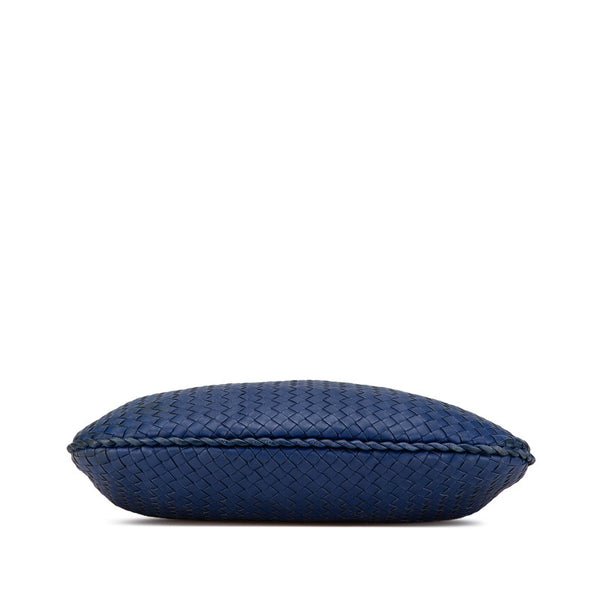 ボッテガヴェネタ イントレチャート ワンショルダーバッグ ブルー レザー レディース BOTTEGAVENETA 【中古】