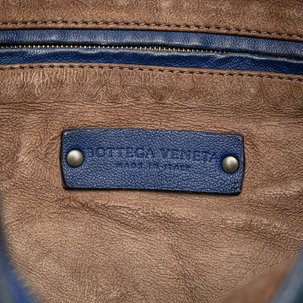 ボッテガヴェネタ イントレチャート ワンショルダーバッグ ブルー レザー レディース BOTTEGAVENETA 【中古】