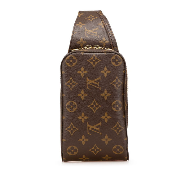 ルイ ヴィトン モノグラム ジェロニモス SPO ボディバッグ ウエストバッグ M50211 ブラウン PVC レザー メンズ LOUIS VUITTON 【中古】