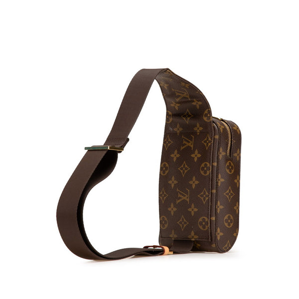 ルイ ヴィトン モノグラム ジェロニモス SPO ボディバッグ ウエストバッグ M50211 ブラウン PVC レザー メンズ LOUIS VUITTON 【中古】