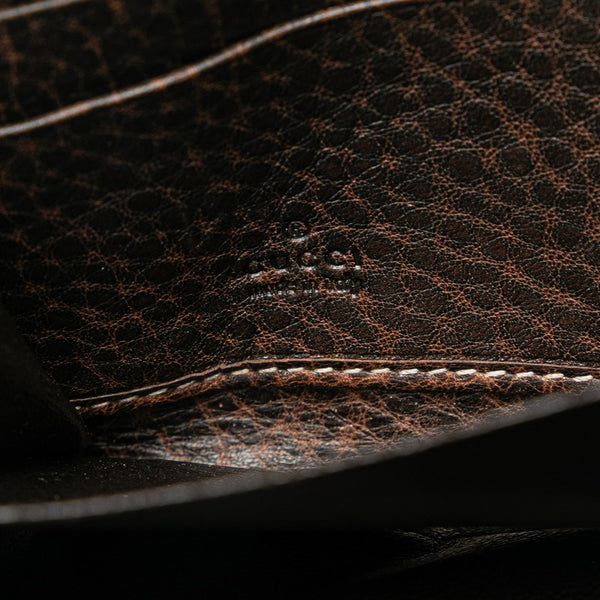 グッチ GGキャンバス バンブー タッセル ラウンドファスナー 長財布 224253 ブラウン ベージュ キャンバス レザー レディース GUCCI 【中古】